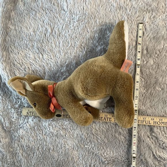 Corroboree Australia Kangaroo Plush Toy With Joey In Pouch Soft Stuffed Animal - Picture 13 of 16